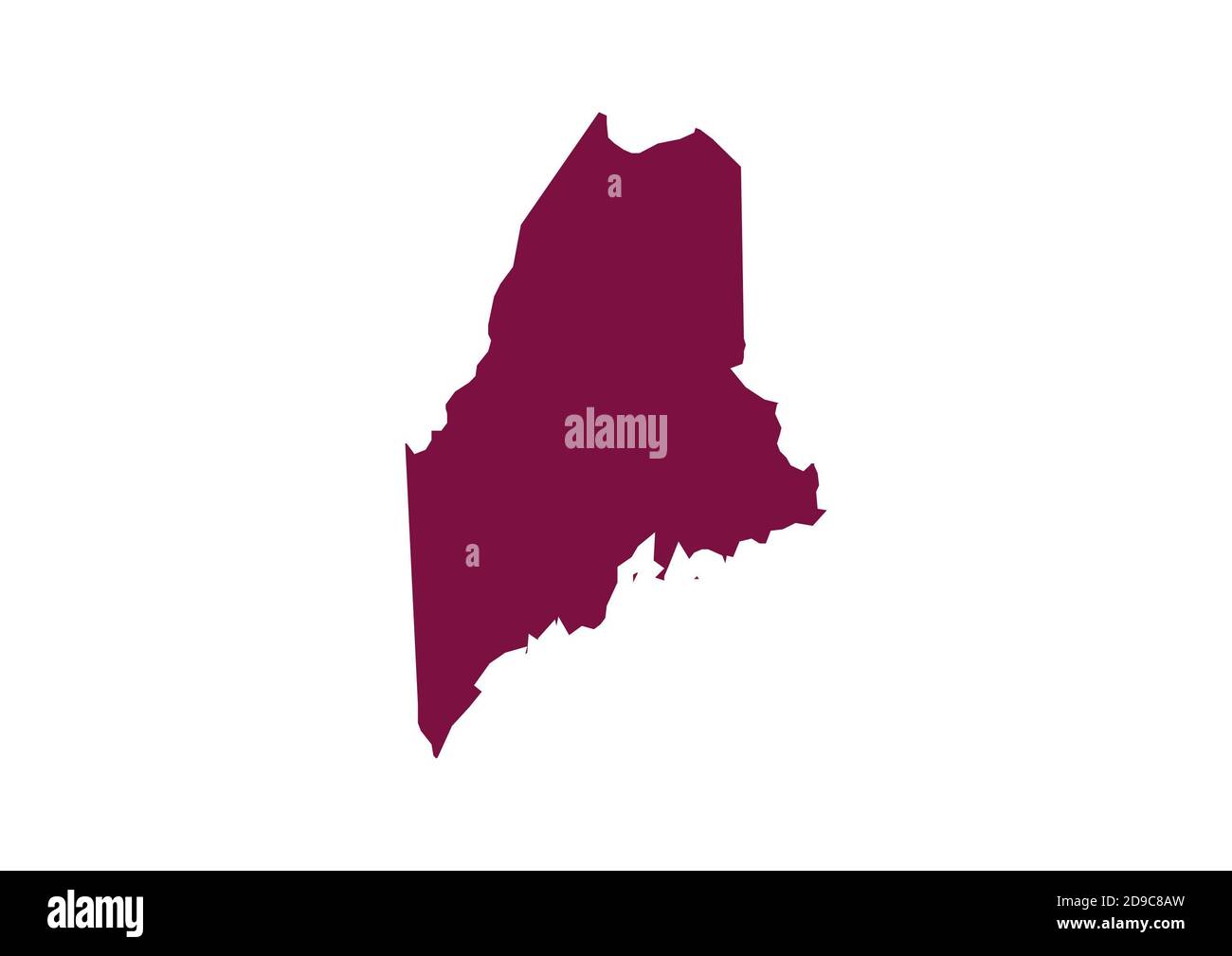 Maine county map hi-res stock photography and images - Alamy