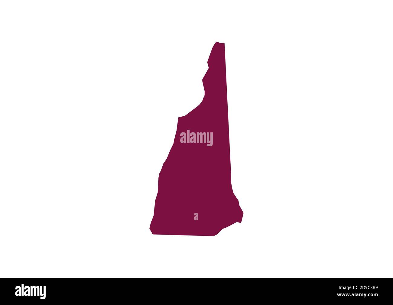 Map of New Hampshire Stock Photo