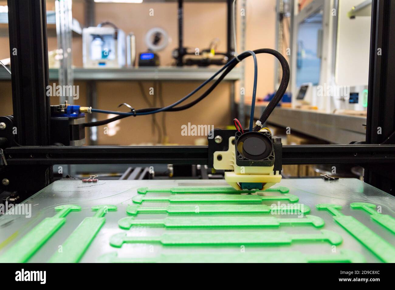 3d Printer Printing Prototype From Eco Friendly Biodegradable Filament