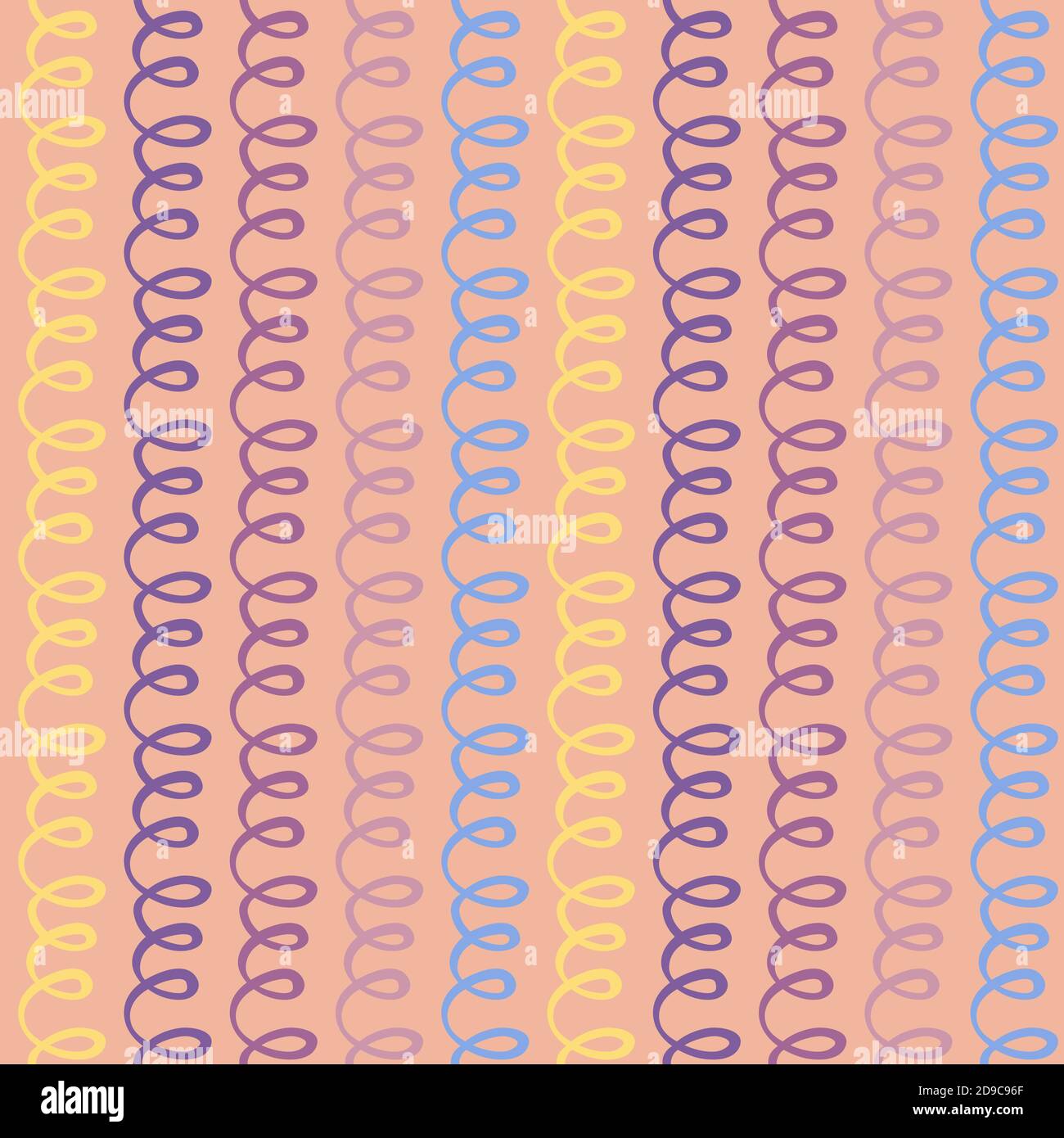 Hand drawn striped seamless pattern. Colored vertical brush strokes texture. Stock Vector