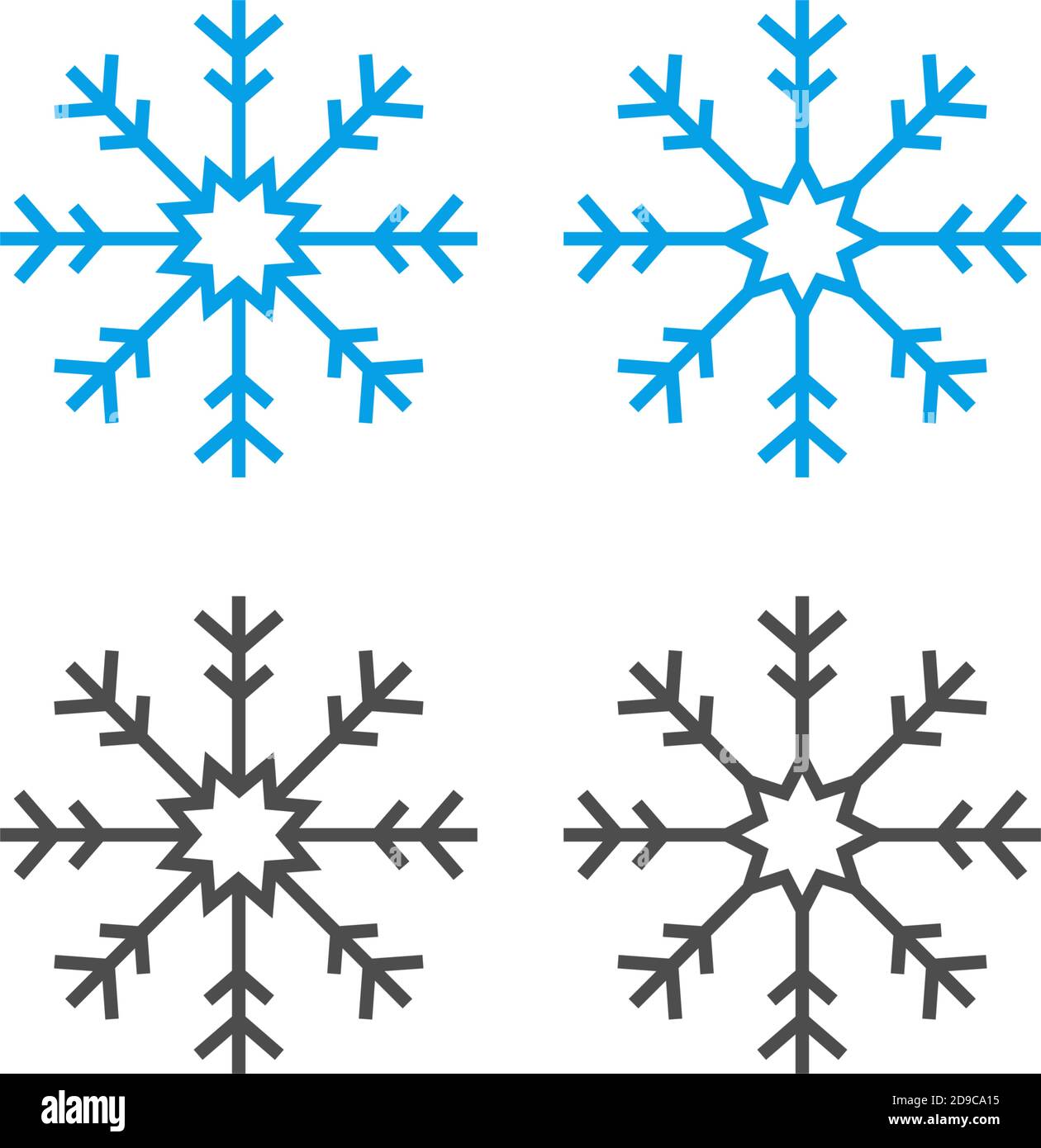 Christmas ornaments shaped like snowflakes icon illustration Stock Vector