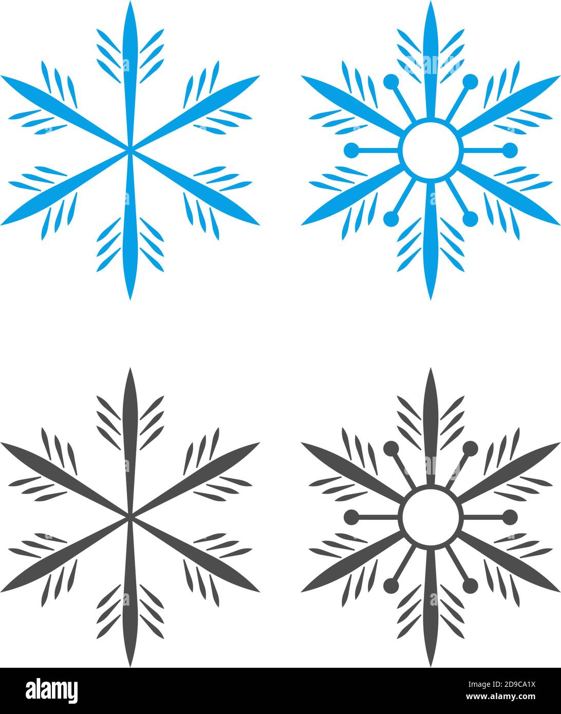Christmas ornaments shaped like snowflakes icon illustration Stock Vector