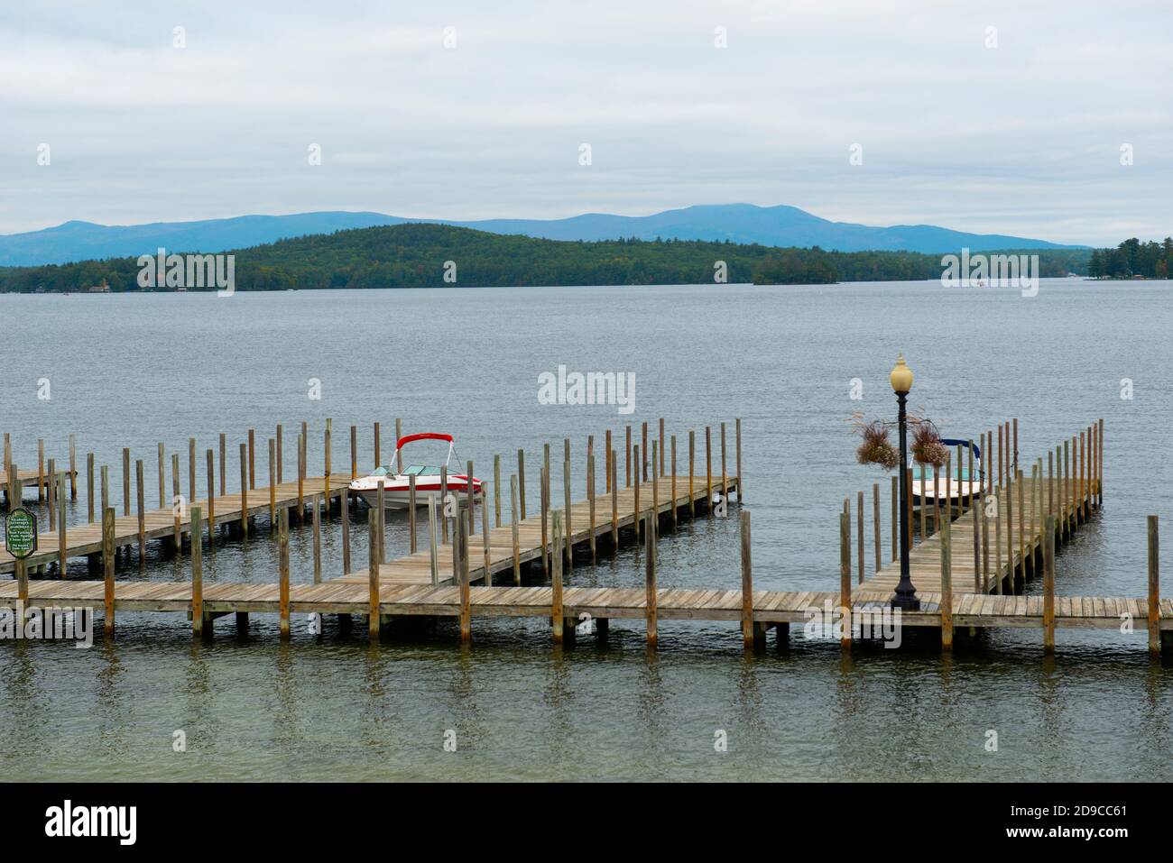 Lake Winnipesaukee at Weirs Beach, City of Laconia, New Hampshire, NH, USA. Stock Photo