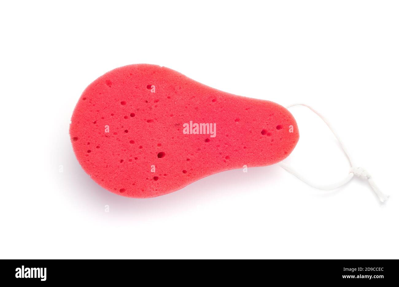 Washcloth on a white background, top view. Stock Photo