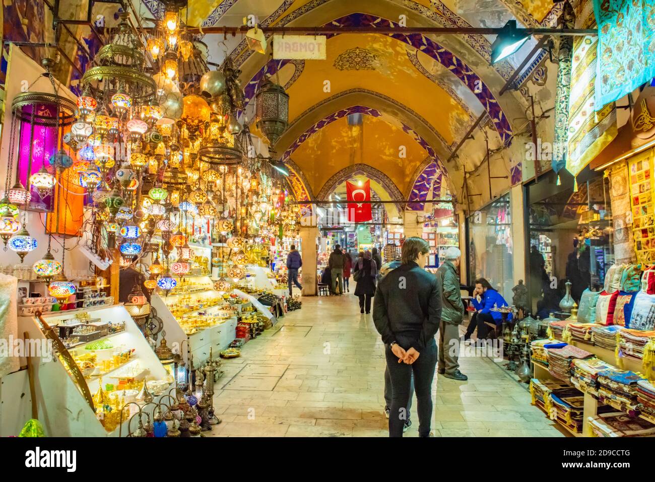 ISTANBUL - MARCH 14 2020: the Grand Bazaar is the most famous oriental covered market in the world. Istanbul, Turkey, Istanbul, Turkey Stock Photo