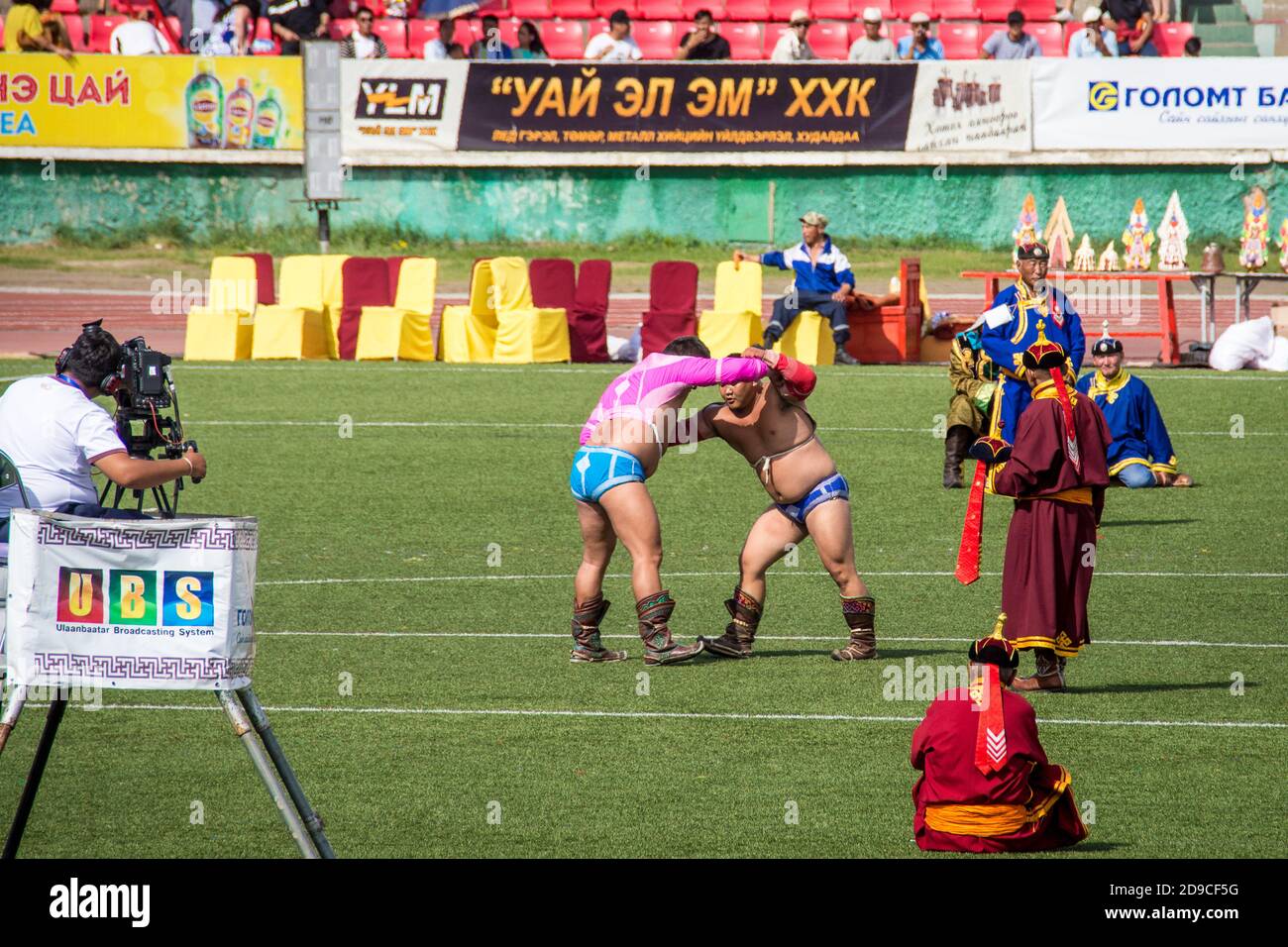 Wrestling matches at a festival in Mongolia Stock Photo Alamy