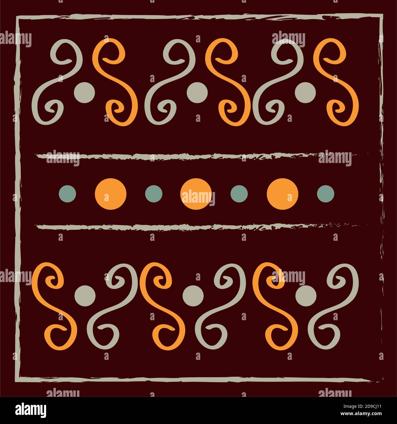 ethnic handmade ornament arabesque classic vector illustration Stock ...