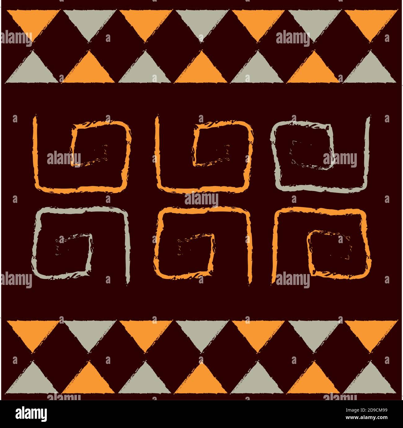 ethnic handmade ornament tribal motifs print vector illustration Stock ...
