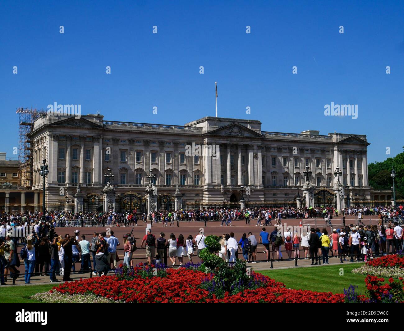 The front of Buckingham Palace Stock Photo