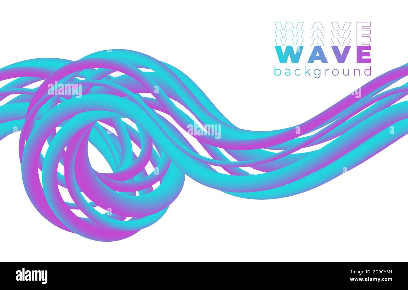 Creative design 3d flow shape. Liquid wave backgrounds. Vector illustration. Stock Vector