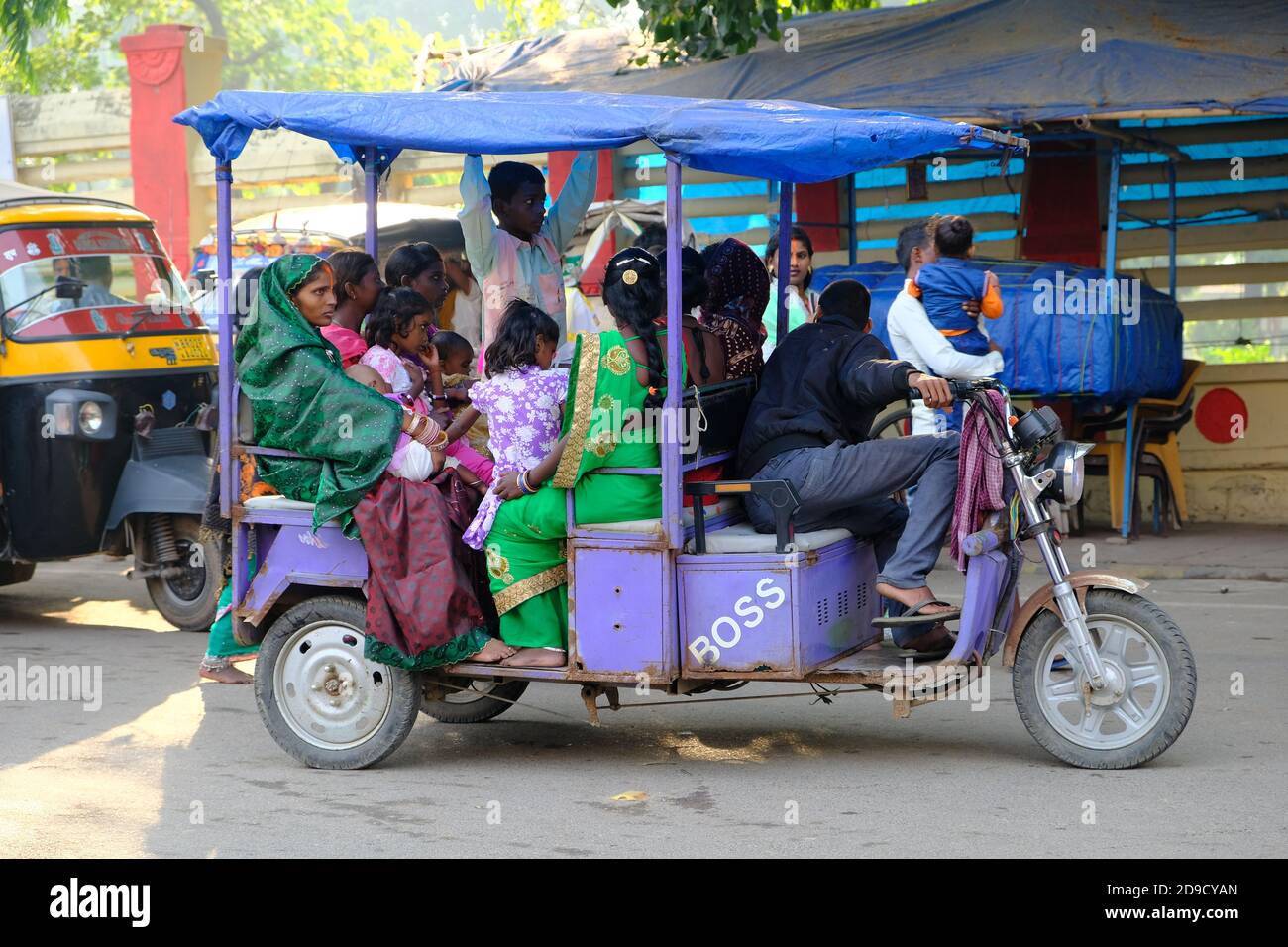 India Bodh Gaya - Tuk Tuk transport Stock Photo