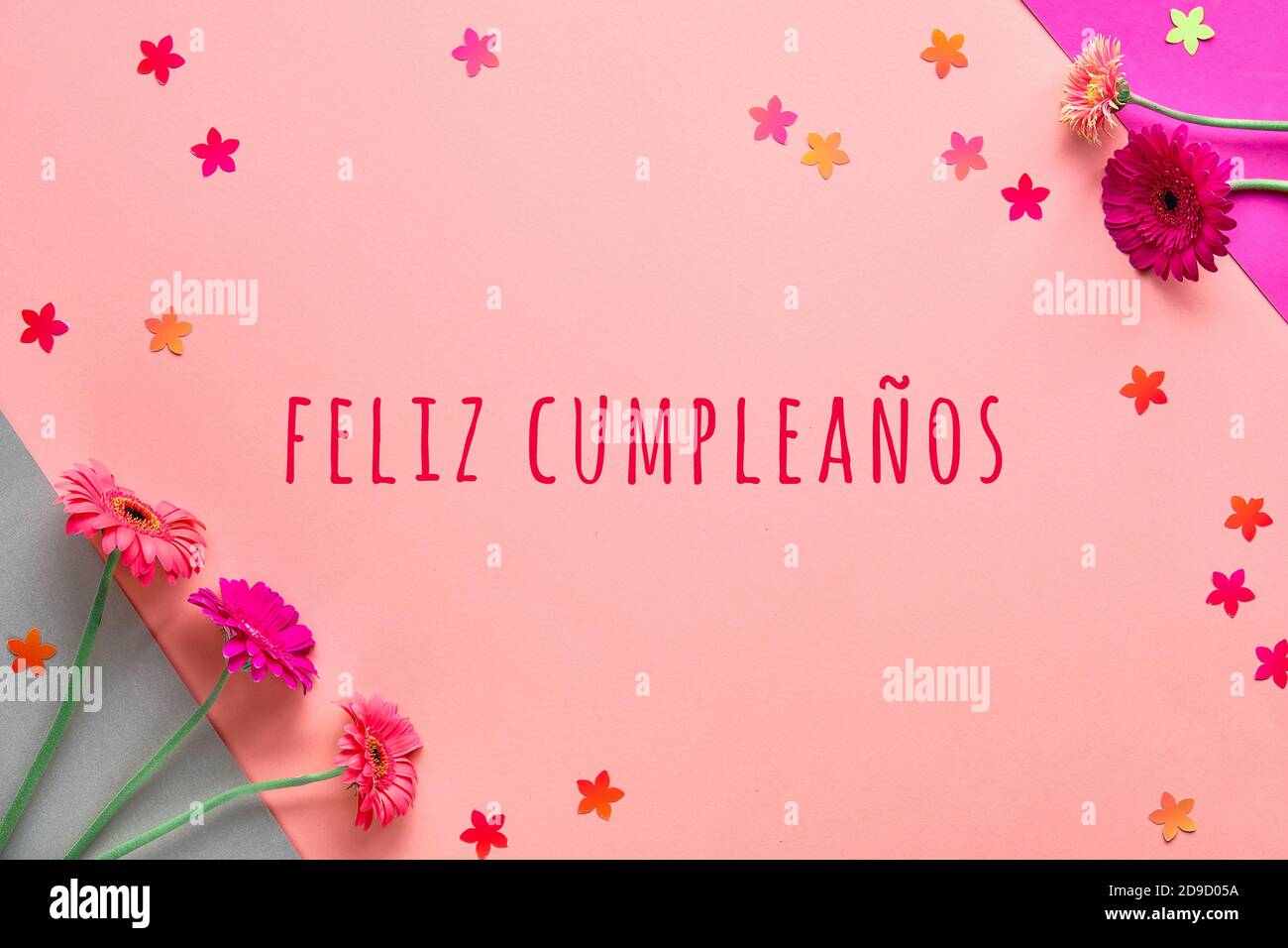 Feliz cumpleanos means happy birthday hi-res stock photography and