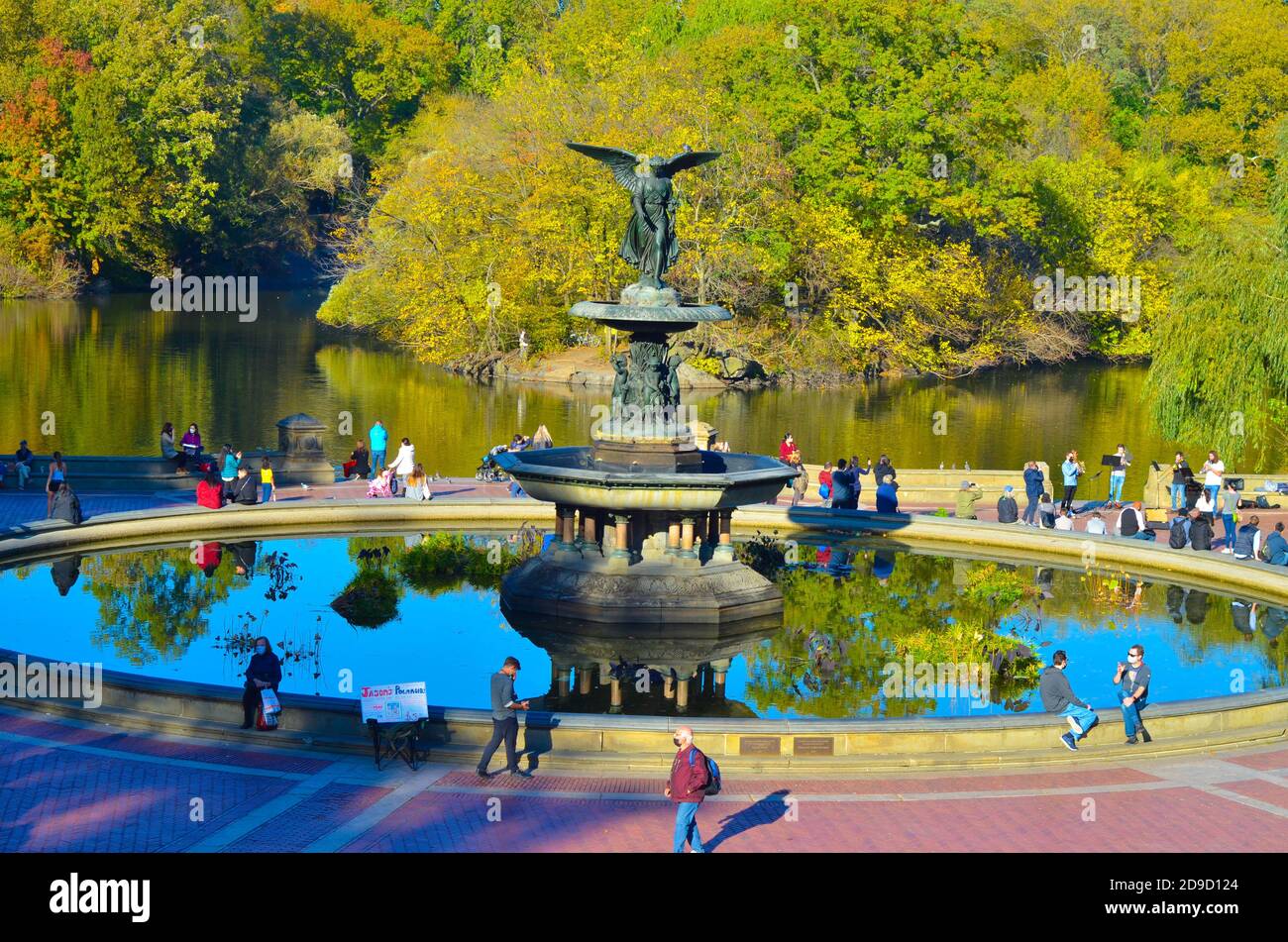 Fall foliage at Central Park in New York City on November 4, 2020 Stock