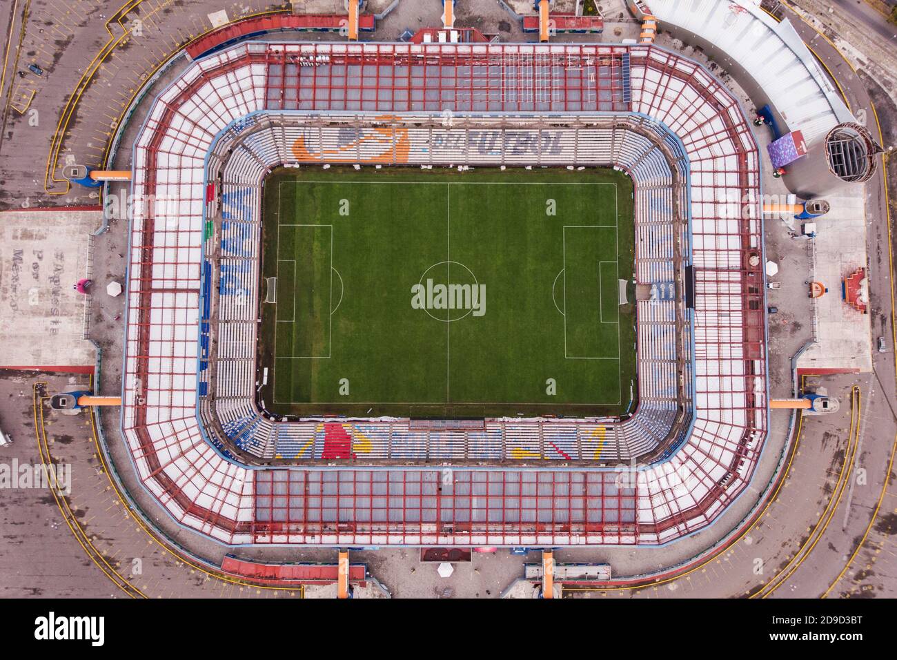 Aerial view of the Estadio Hidalgo, home of the Pachuca soccer team at Pachuca, Hidalgo, Mexico