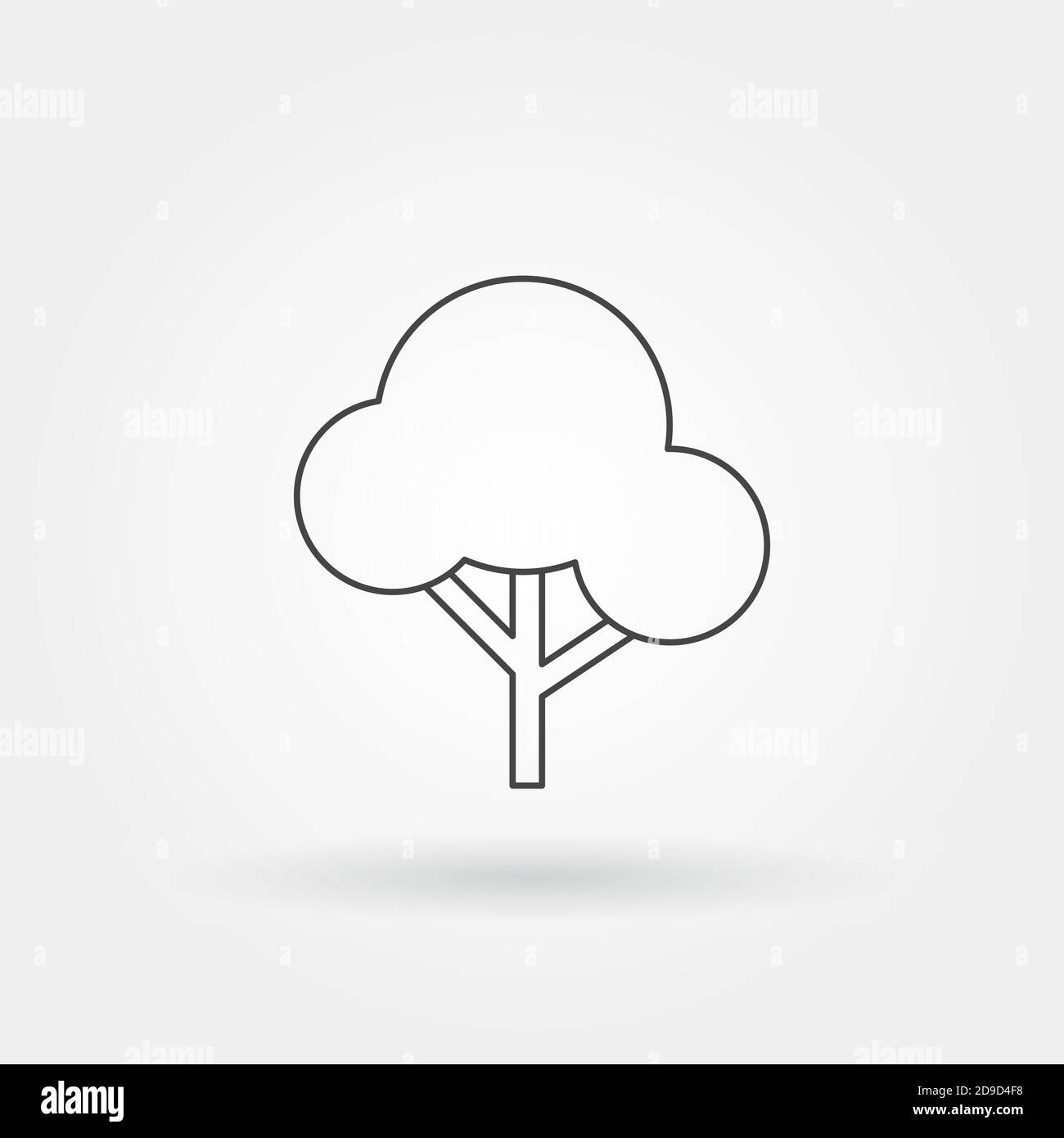 tree single isolated icon with modern line or outline style Stock ...