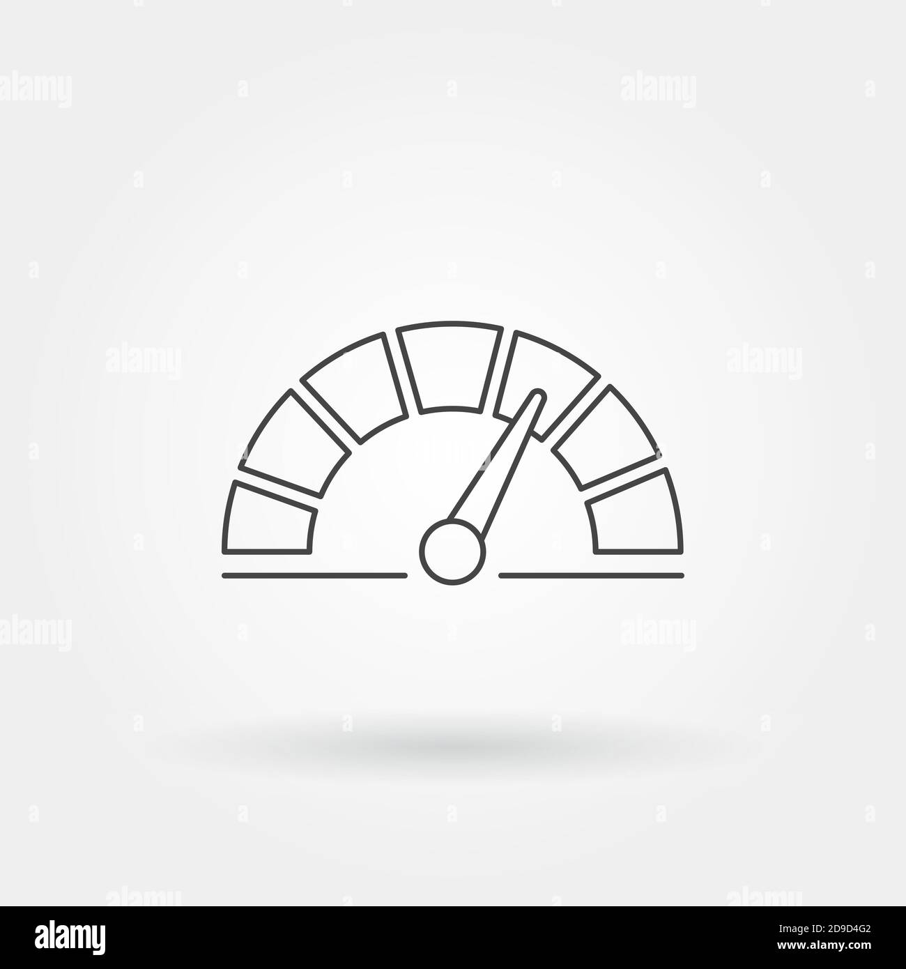 speedometer single isolated icon with modern line or outline style Stock Vector