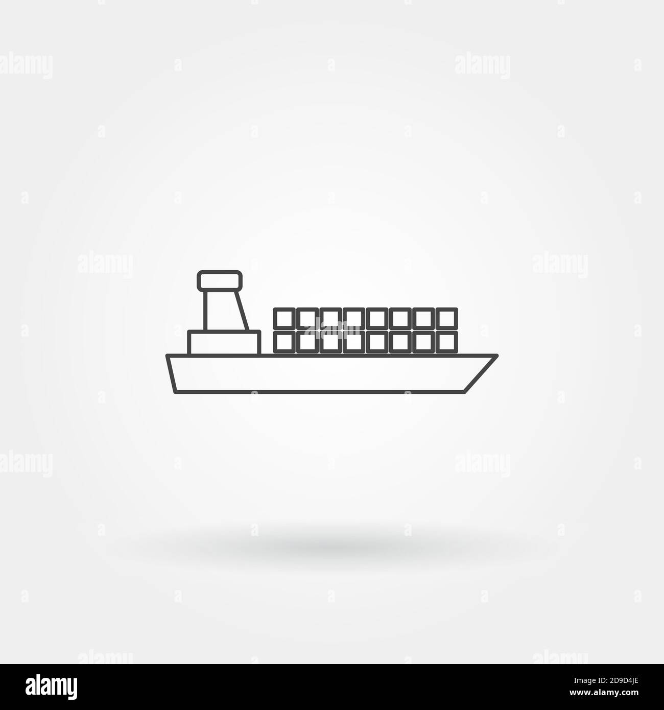 ship cargo single isolated icon with modern line or outline style Stock ...