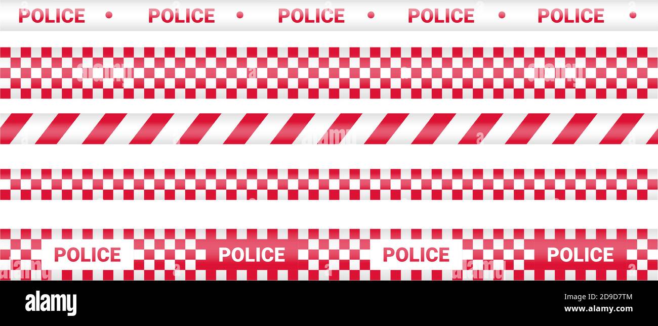 Police tape, crime danger line. Caution police lines isolated. Warning