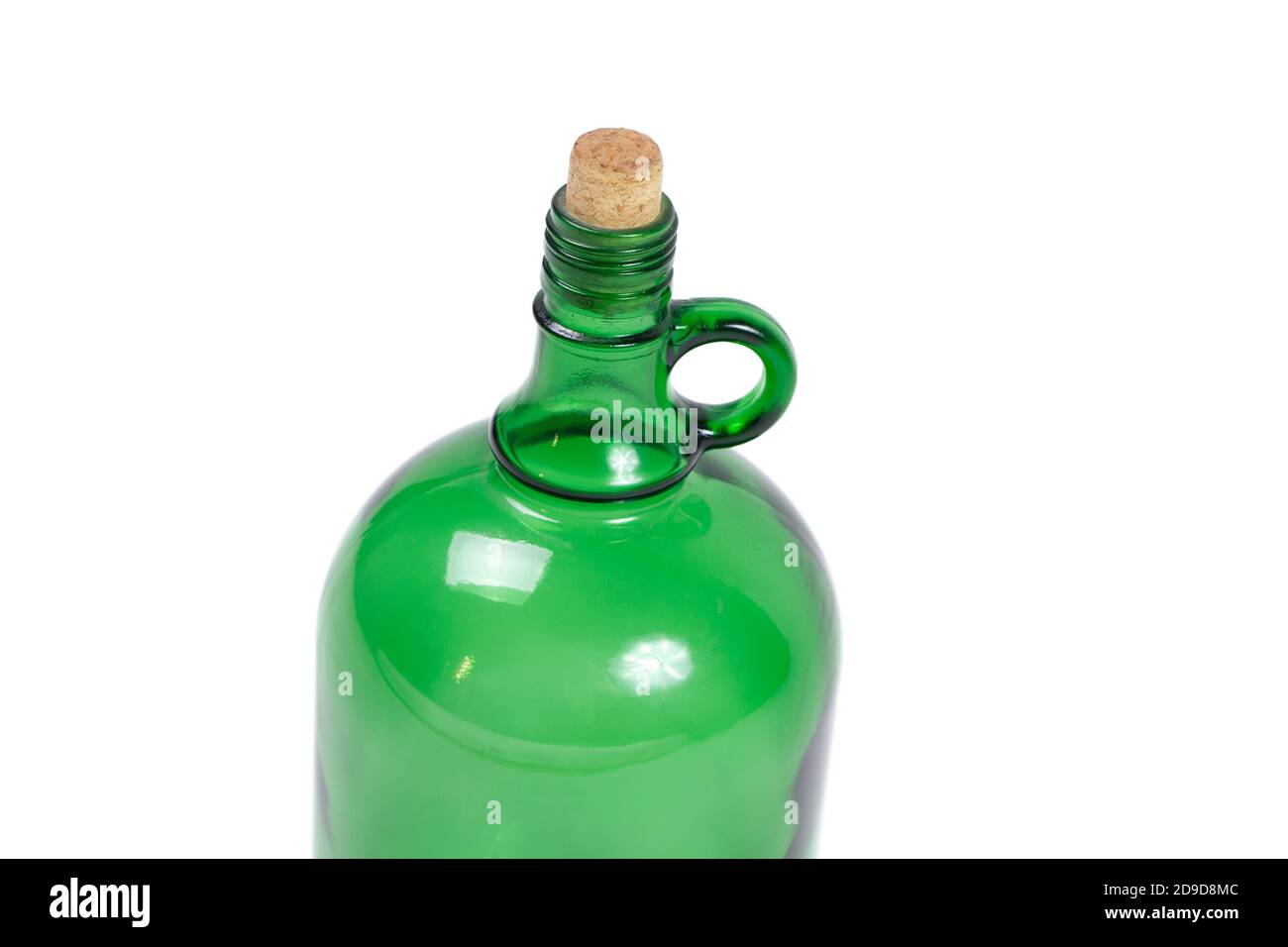 Image of vintage green glass bottle on isolated white background Stock ...