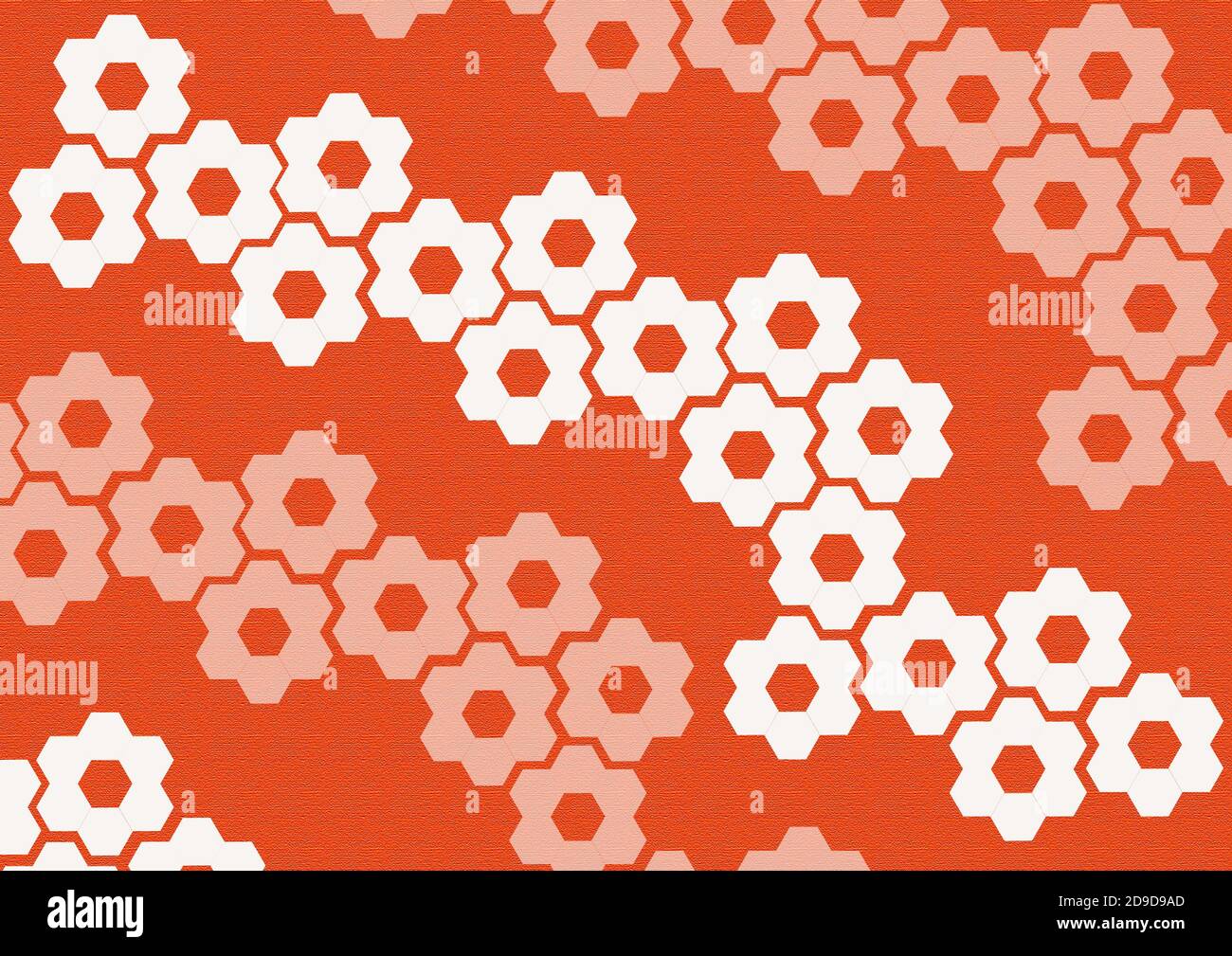 hexagon geometric orange background Stock Photo - Alamy