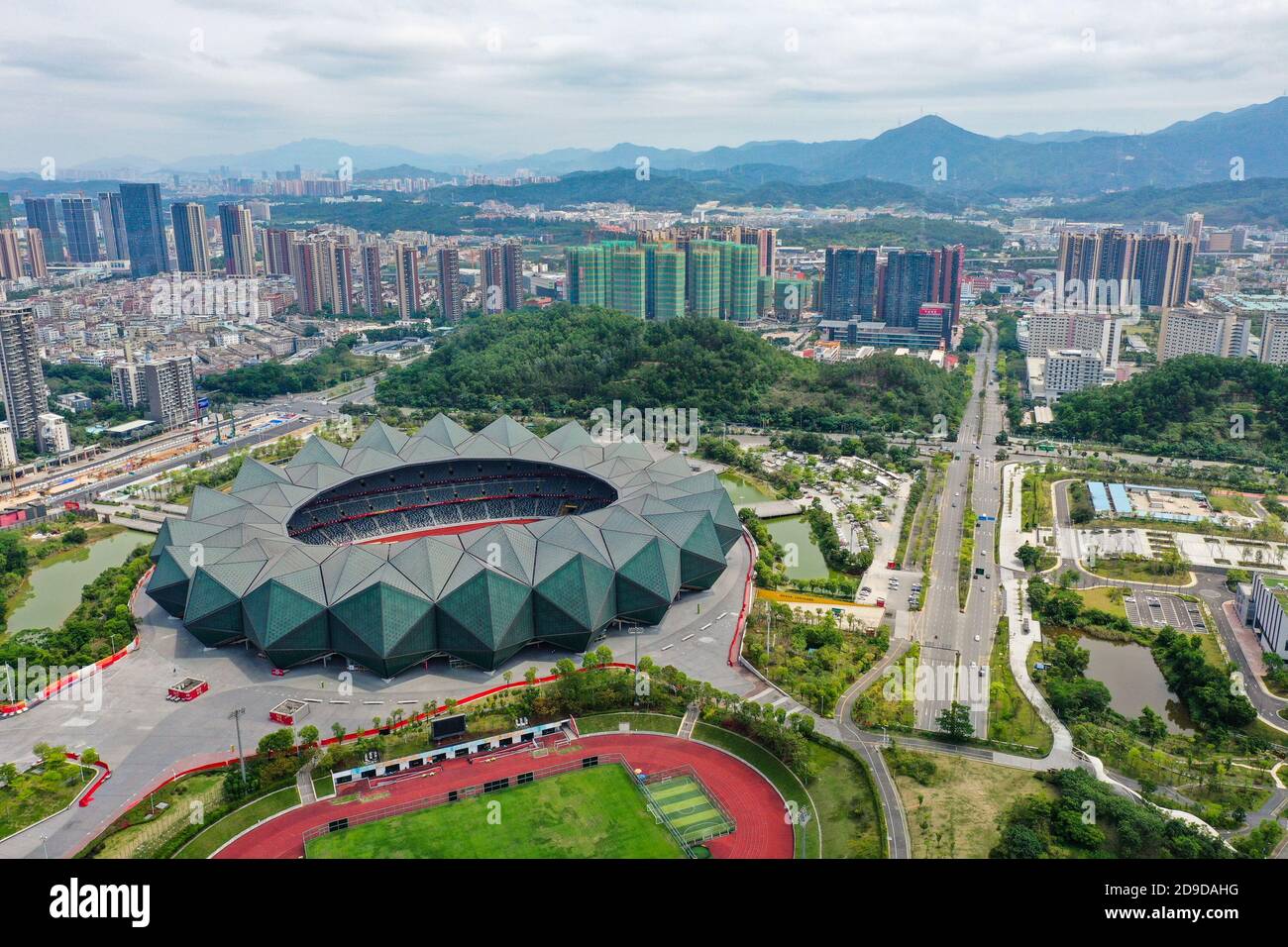 FILEAerial view of Shenzhen Universiade Sports Centre also known as