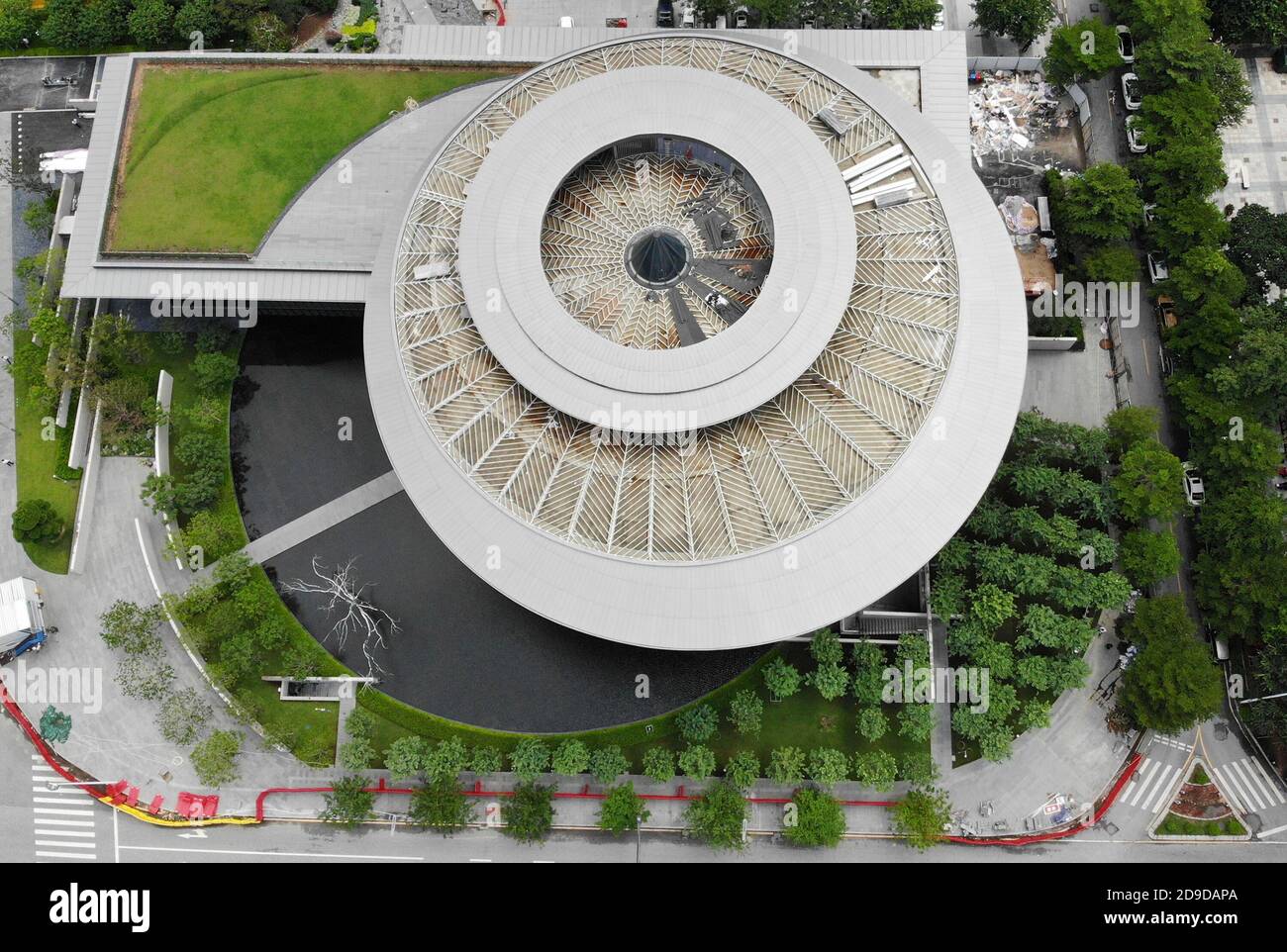 Aerial view of He Art Museum or HEM, a family established, nonprofit private art museum
