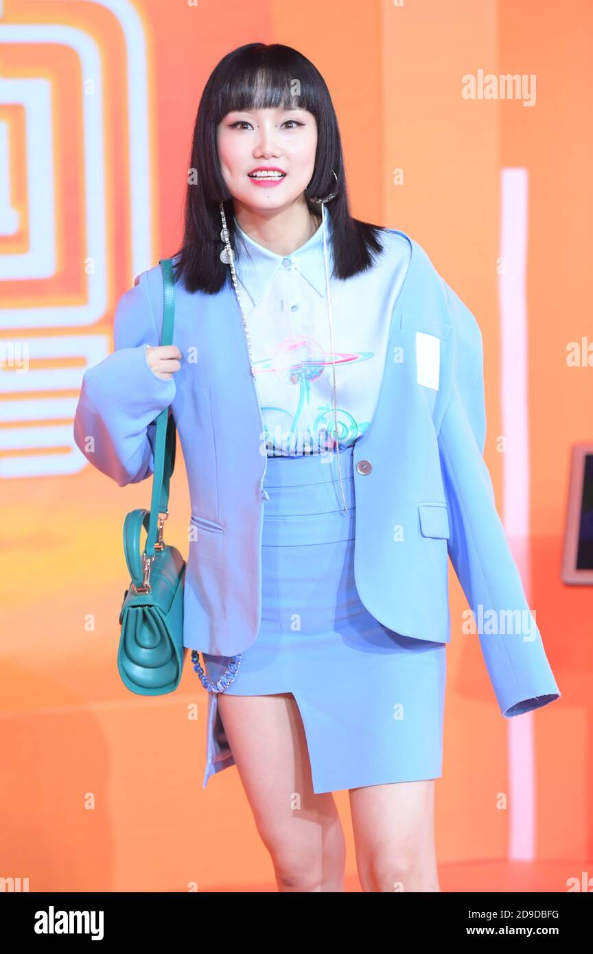 Chinese singer Huang Ling or Isabelle Huang, attends an activity in Beijing, China, 27 October 2020. Stock Photo