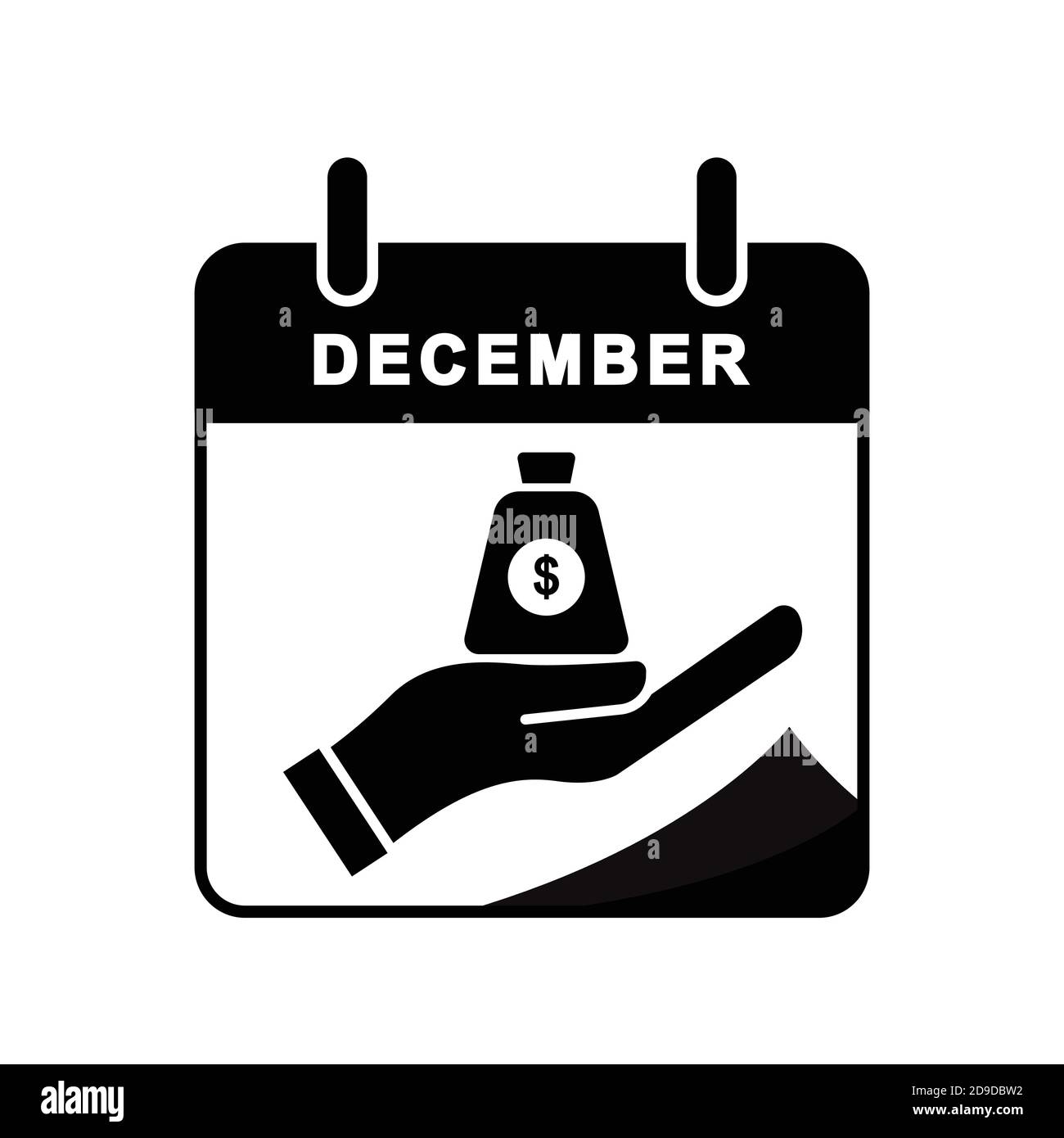Anti corruption day calendar flat icon with stop corruption icon. Design template vector Stock Vector