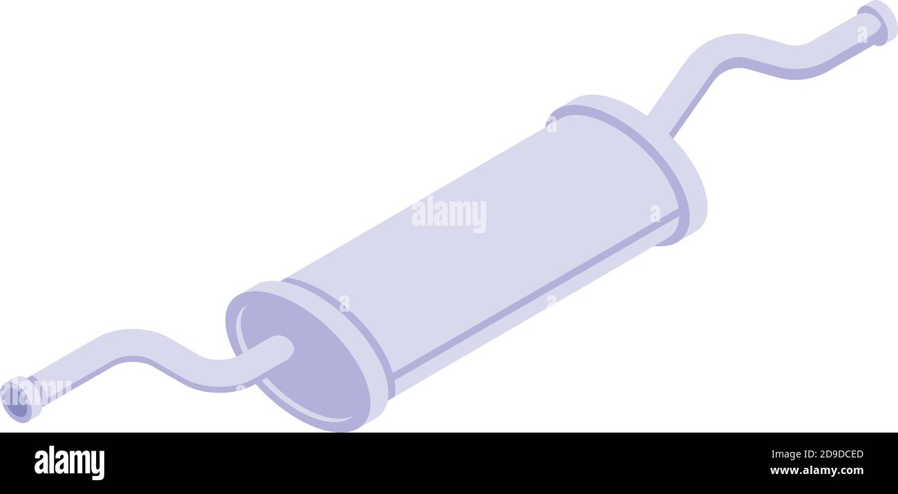 Car exhaust pipe icon. Isometric of car exhaust pipe vector icon for ...