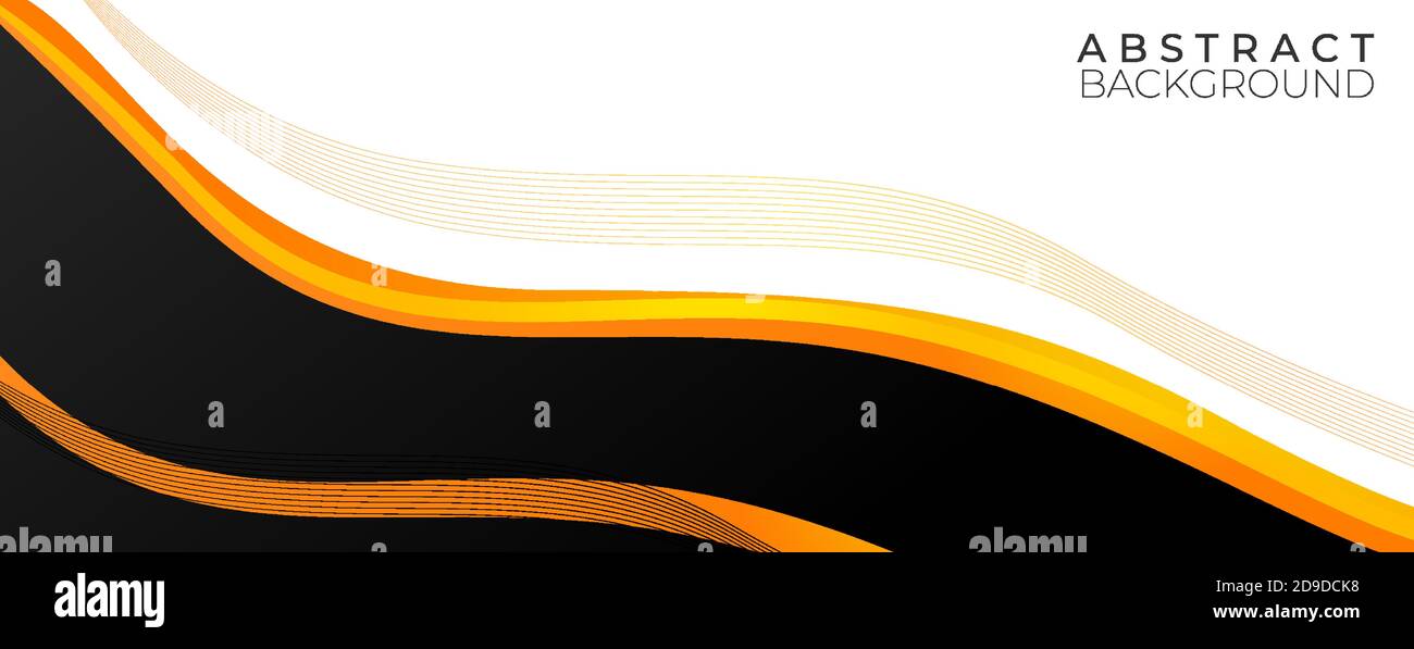 black with yellow gradient elegant design and white background color Stock Vector