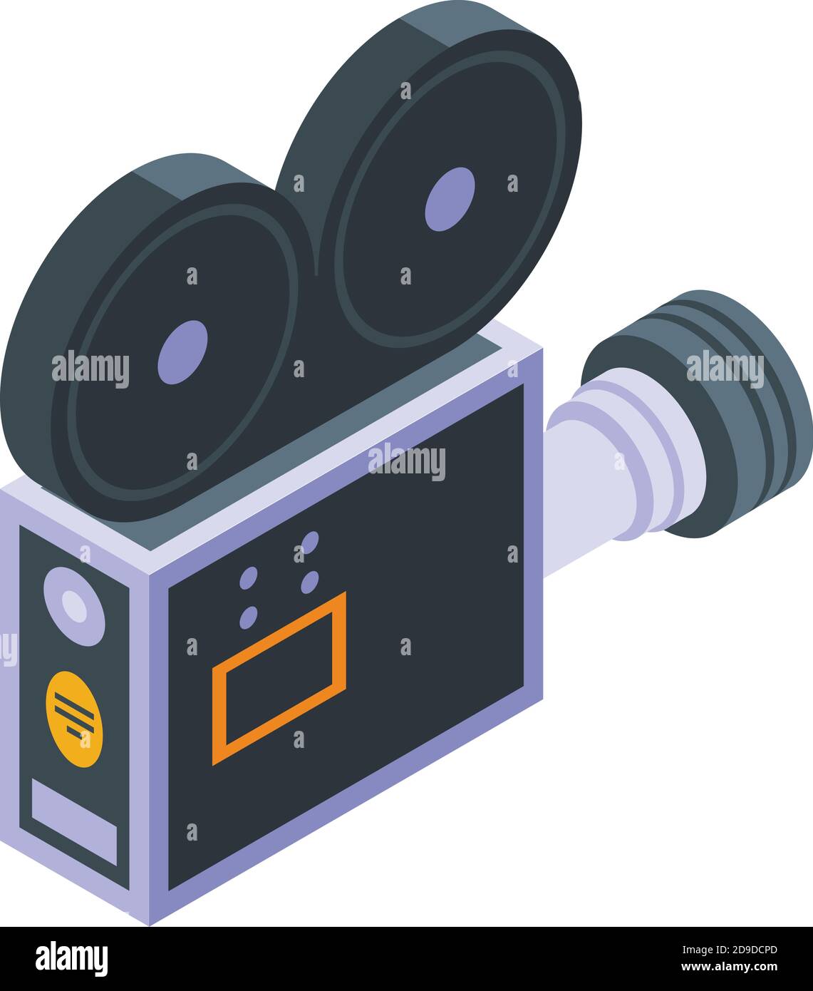 Cinema retro camera icon. Isometric of cinema retro camera vector icon ...