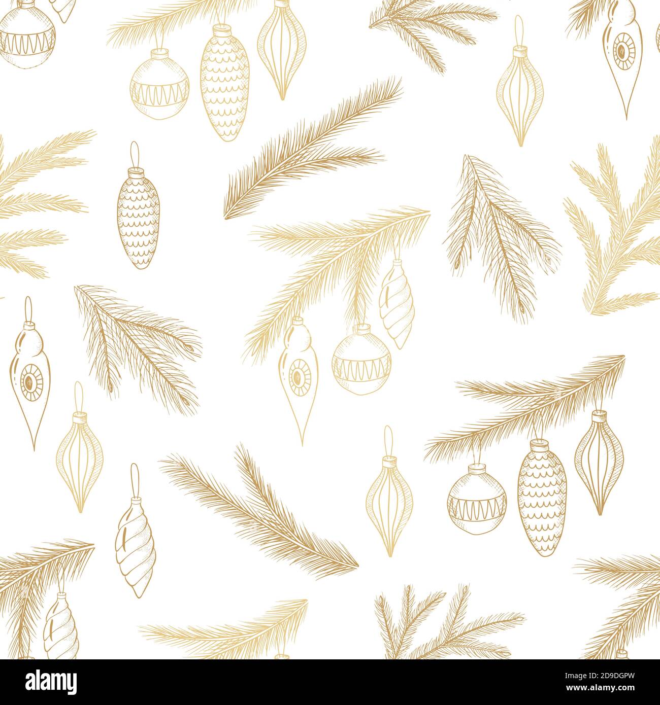Seamless pattern with Christmas elements. Vector illustration Stock ...