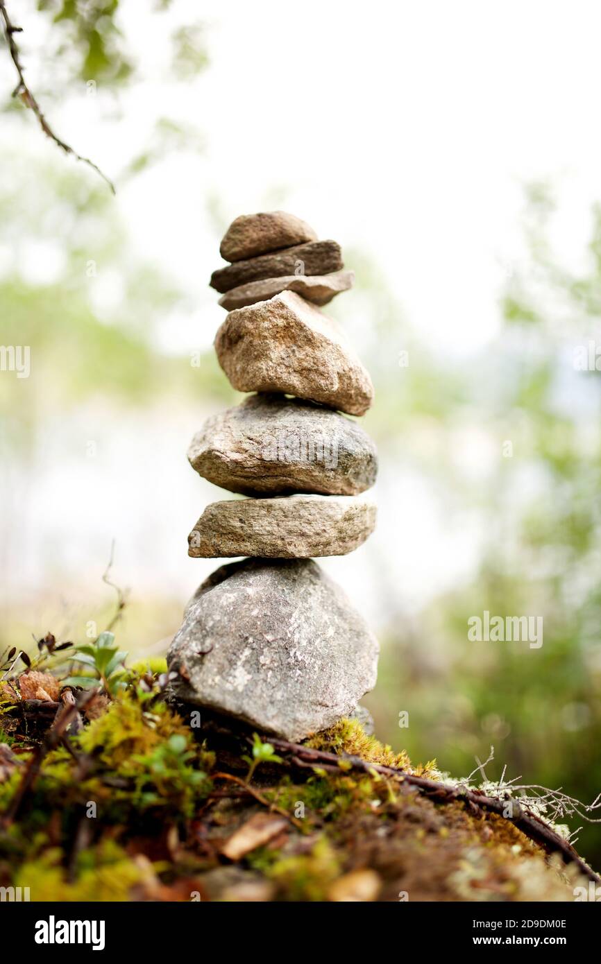 Stacked Rocks Stacked pebble stones cairns hi-res stock photography and images - Alamy