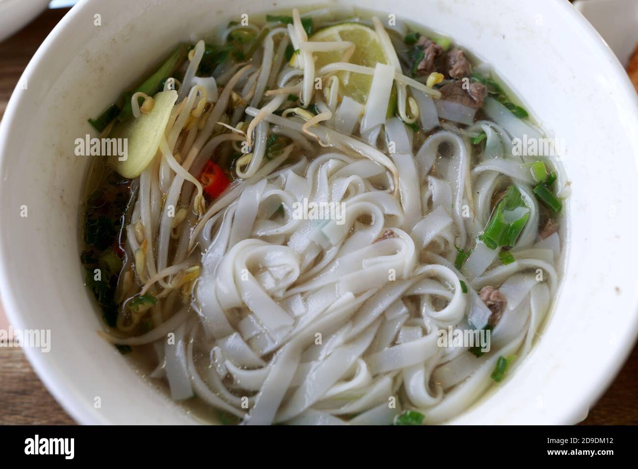 View of Vietnamese Beef Noodle Soup in restaurant Stock Photo - Alamy
