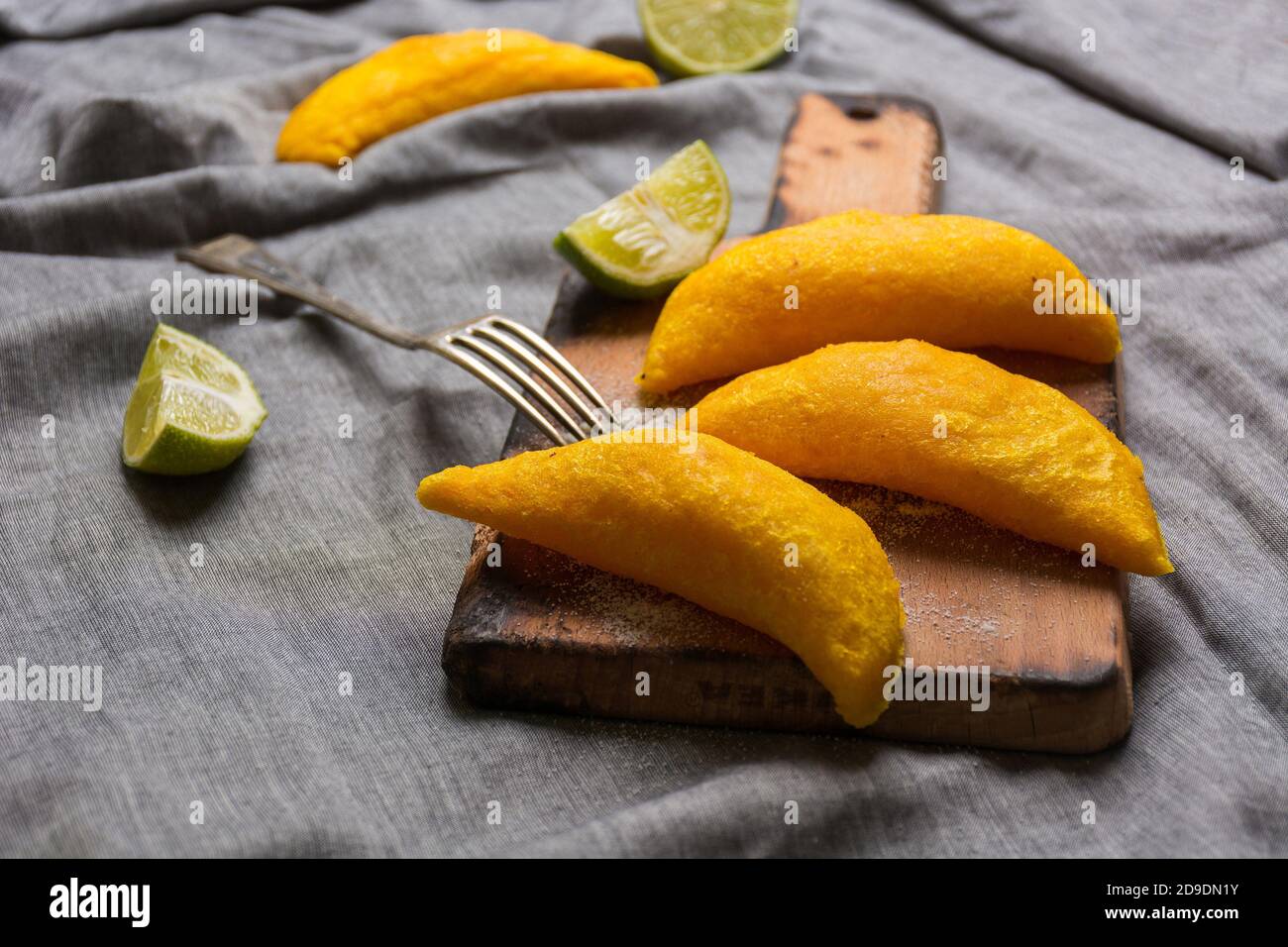 Colombian empanadas, made of meat and fried in oil. Typical dish of South America Stock Photo