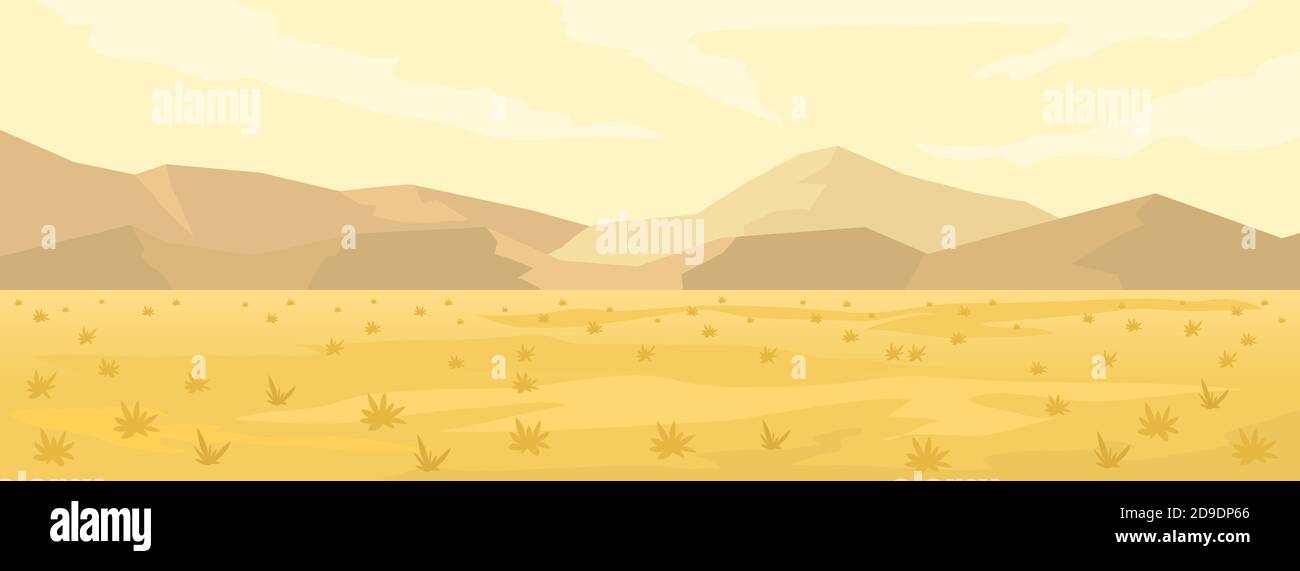 Desert landscape background Stock Vector