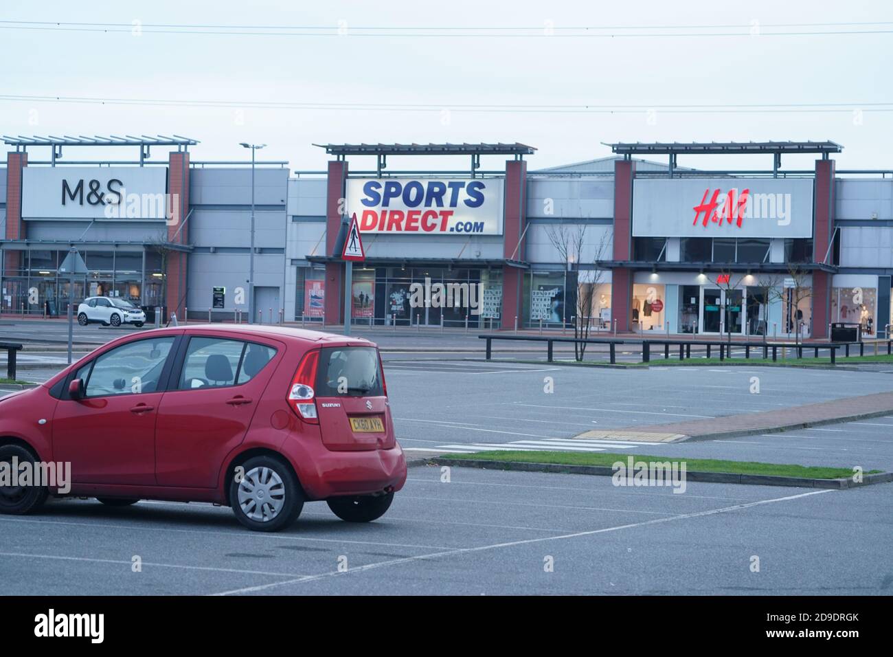 Sports Direct store at Wallsend, Tyneside, at the start of a four week national lockdown for England. Stock Photo