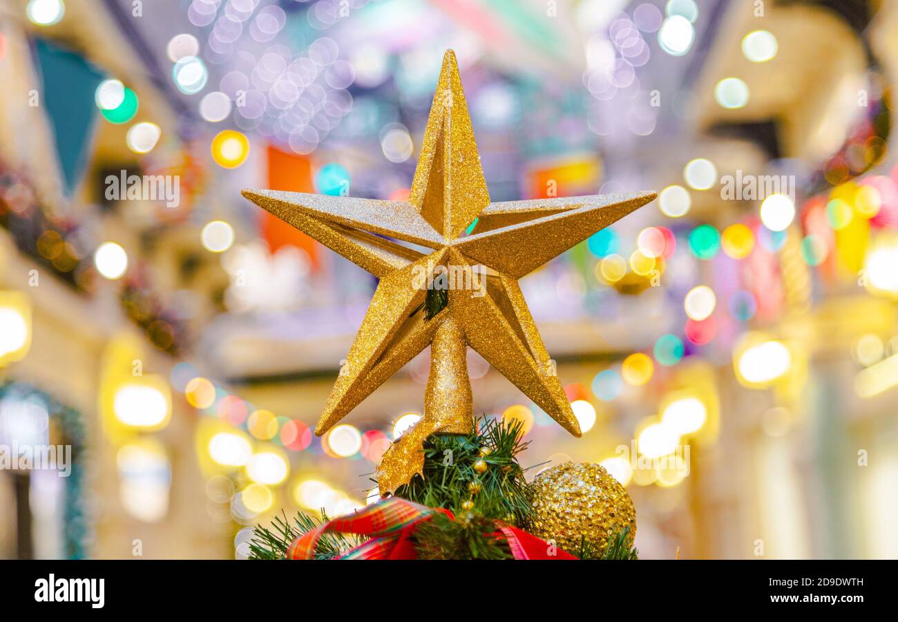 Star on the top of a christmas tree hi-res stock photography and images ...