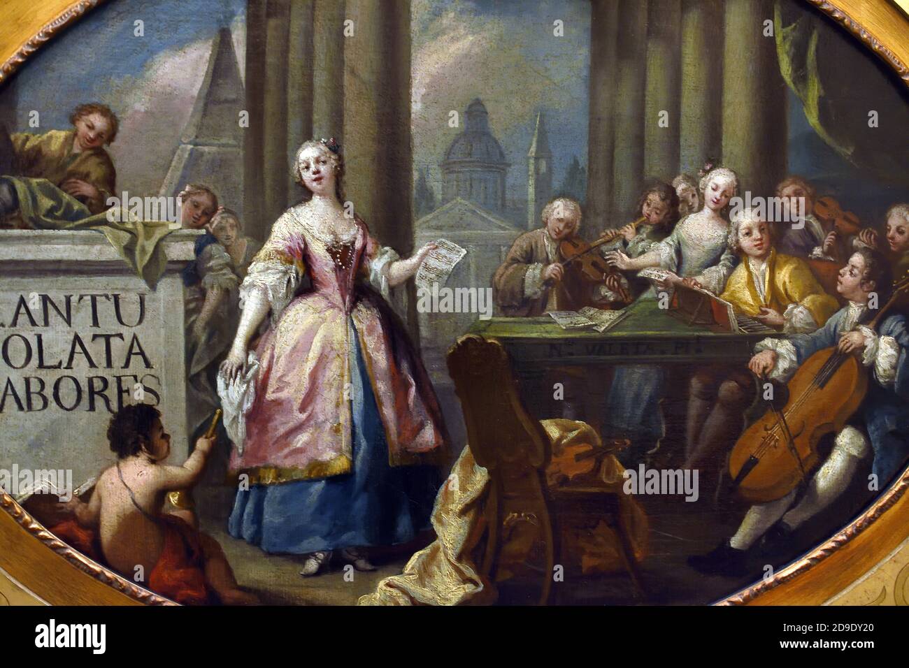 Allegory of Music 1750 by Nicolas - Nicola  Valeta  Spain Spanish Stock Photo