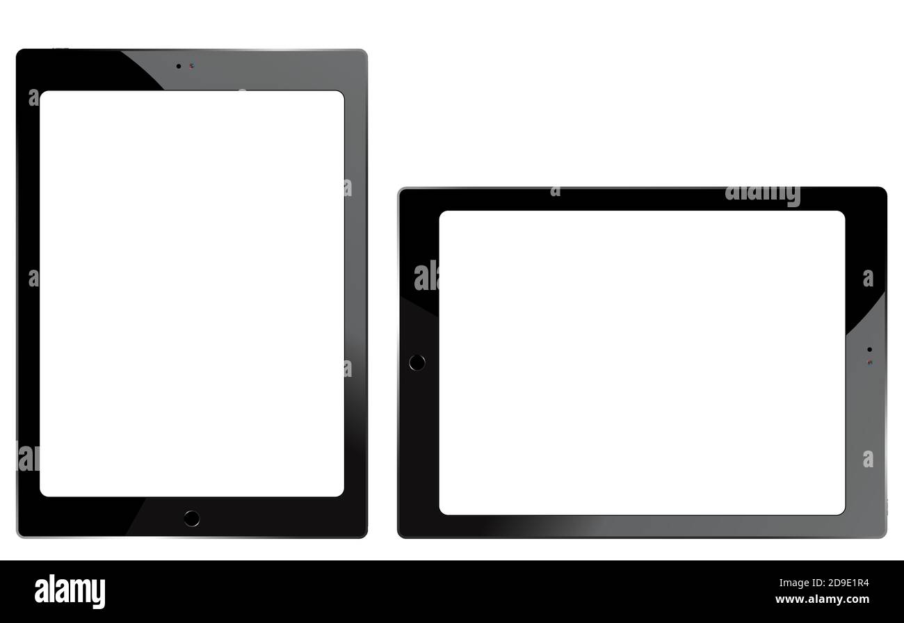 Tablet mockup. Mobile technology template blank. Digital device display  design with frame. Isolated flat graphic tab with responsive screen.  Electroni Stock Vector Image & Art - Alamy