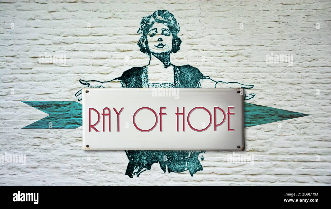 Street Sign the Direction Way to Ray of Hope Stock Photo - Alamy
