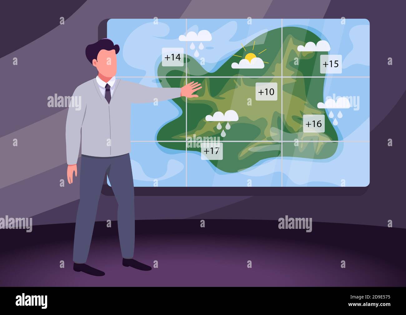 Cartoon weather map hi-res stock photography and images - Alamy
