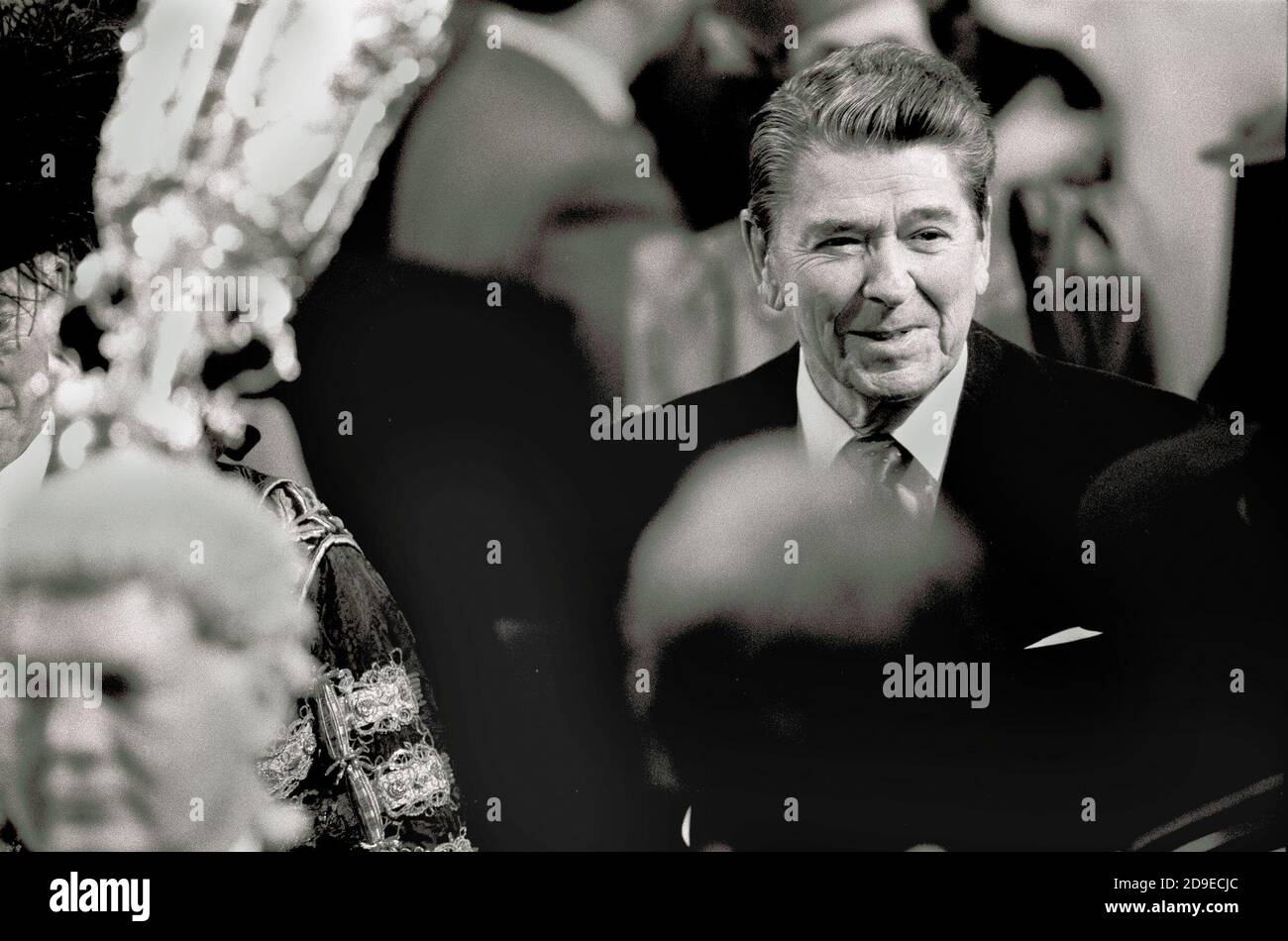 President Ronald Wilson Reagan in the City of London Stock Photo