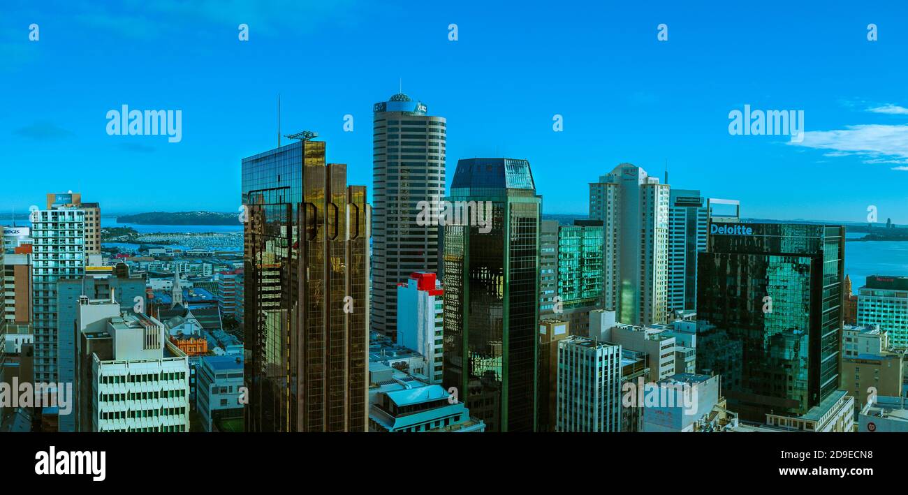 Auckland CBD from Sky Tower Stock Photo