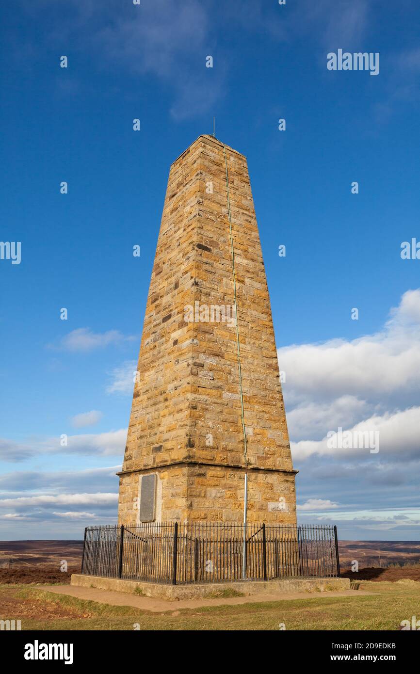 Captain Cook's Monument on Egton Moor, near Great Ayton, Cleveland Stock Photo