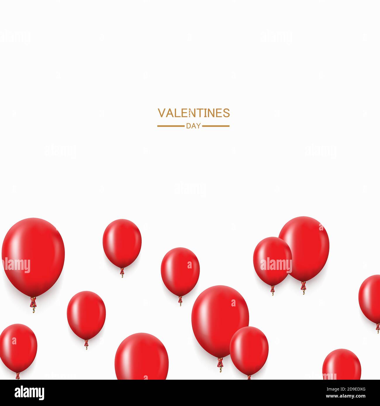 Vector modern red balloons background for happy birthday or valentine ...