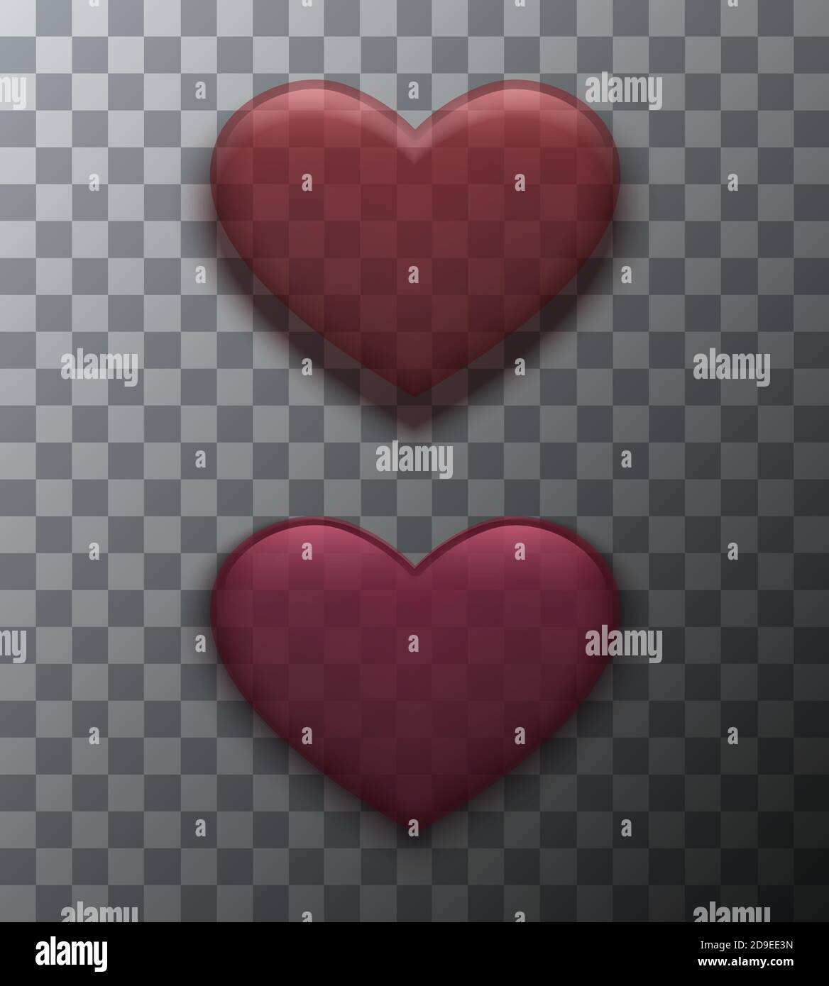 Vector modern red valentines day background. Heart icon for design ...