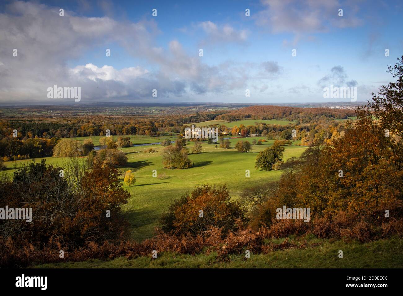 A wonderful landscape of Longleat House in the cheddar gorge on a sunny autumns day Stock Photo