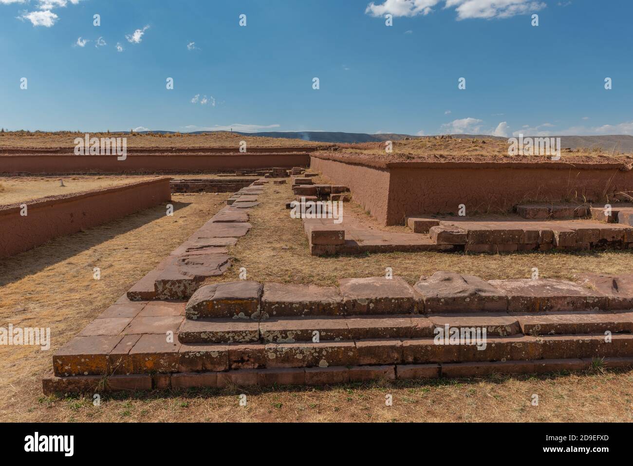 Archiological site of Pumapunku, Tiwanaku or Towanacu , Altiplano,  Municipality La Paz, Bolivia, Latin America Stock Photo - Alamy