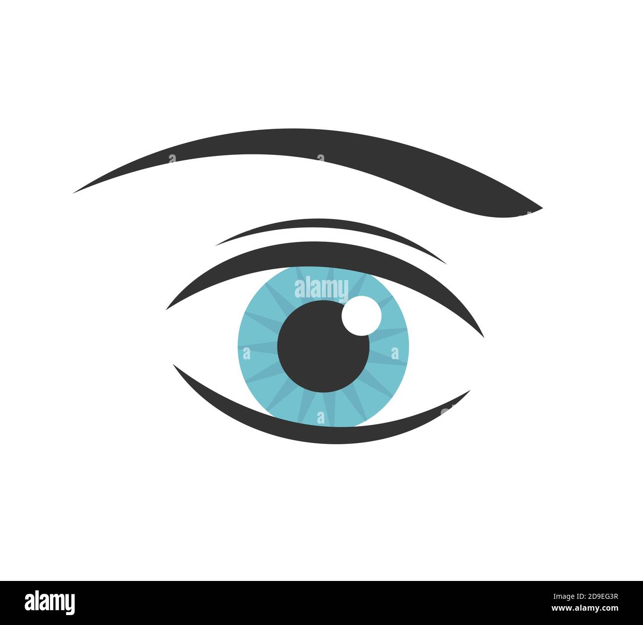 Blue woman eye icon. Vector illustration Stock Vector Image & Art - Alamy